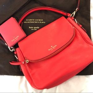 Kate spade coral cobble hill devin crossbody purse